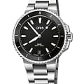Oris Oris Aquis 01 733 7792 4154-07 8 19 05P  01 733 7792 4154-07 8 19 05P механические мужские часы черный циферблат, браслет нержавеющая сталь — вид спереди